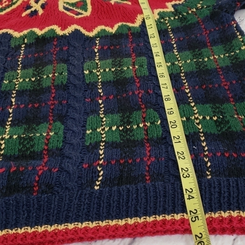 VINTAGE 80s Ashley Hand Knitted Ramie/ Cotton Winter Christmas Sweater EUC - Picture 8 of 12